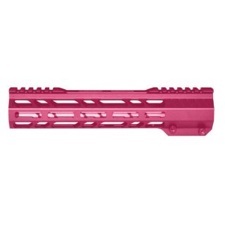 10" Clamp-Style Lightweight Skeletonized M-LOK Free Float AR-15 Handguard – Cerakote Prison Pink