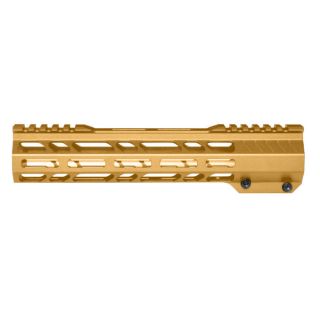 10" Clamp-Style Lightweight Skeletonized M-LOK Free Float AR-15 Handguard – Cerakote Gold