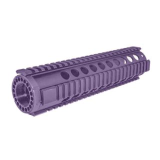 AR-15 10" Mid Length Free Float Handguard Quad Rail w/ Barrel Nut - Cerakote Bright Purple