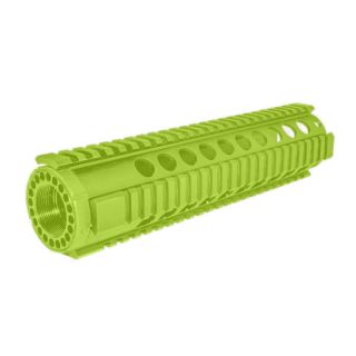 AR-15 10" Mid Length Free Float Handguard Quad Rail w/ Barrel Nut - Cerakote Zombie Green