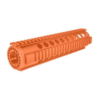 AR-15 10" Mid Length Free Float Handguard Quad Rail w/ Barrel Nut - Cerakote Hunter Orange