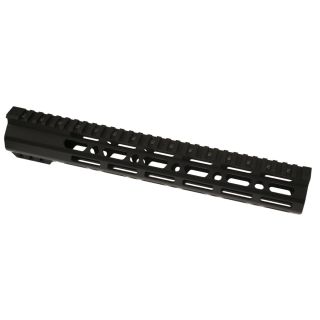 12" Clamp-Style Lightweight Skeletonized M-LOK Free Float Handguard - Anodized Black