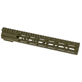 AR-15 12" Clamp-Style Lightweight Skeletonized M-LOK Free Float Handguard – Cerakote OD Green