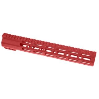 AR-15 12" Clamp-Style Lightweight Skeletonized M-LOK Free Float Handguard – Cerakote Firehouse Red