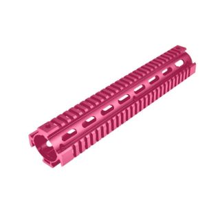 12" Rifle Length 2pc Drop-In Handguard for AR-15 .223/5.56, fits ROUND End Cap - Custom Cerakote Prison Pink