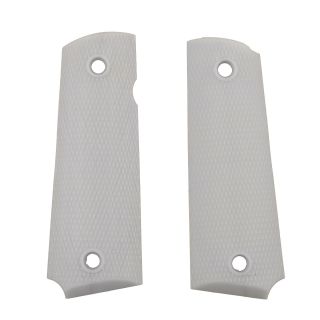 1911 Checkered Nylon Pistol Grip - Blank - Ivory