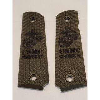 1911 Grip Panels *ORPH*  - Marine engraved ODG
