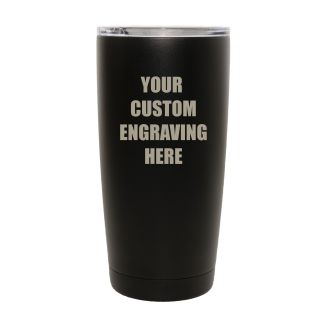 20 oz. Vacuum Insulated Tumbler - Black - Custom Engraved