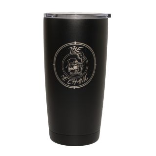 20 oz. Vacuum Insulated Tumbler - Black Powdercoat - The Mechanic