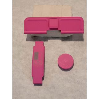 AR-15 Dust Cover - ORPH- PlainPink- Cerakote -Blemished  3 PC Combo- Texas Trigger Guard And Forward Assist Cap