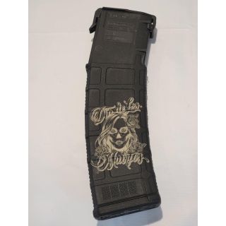 AR-15 PMAG MOE - *ORPH* Lasered Day Of the Dead #2  -  (40 Round) Blemished and laser mistakes
