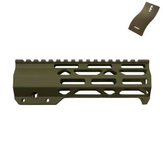 AR-15 7" Clamp Style Skeletonized M-LOK Free Float Handguard - Cerakote Odg