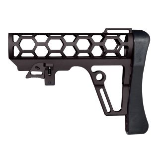 Skeletonized AR-15 / AR-10 Stock for Mil-Spec Buffer Tubes | Sniper Grey