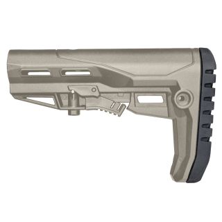 Enhanced AR-15 / AR-10 Stock for Mil-Spec Buffer Tubes | Bull Shark Gray