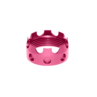 Presma Aluminum Castle Nut — Fits .223 / 5.56 / .308 Buffer Tube & Receiver End Plates — Cerakote Prison Pink