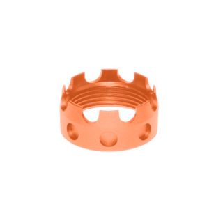 Presma Aluminum Castle Nut — Fits .223 / 5.56 / .308 Buffer Tube & Receiver End Plates — Cerakote Hunter Orange