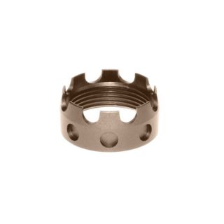 Presma Aluminum Castle Nut — Fits .223 / 5.56 / .308 Buffer Tube & Receiver End Plates — Cerakote Magpul FDE