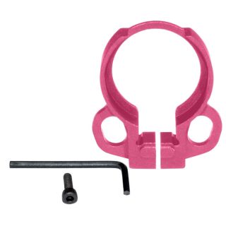 Aluminum Receiver End Plate with Dual Sling Clip Type Adapters — .223 / 5.56 / .308 - Cerakote Prison Pink