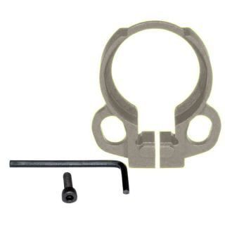 Aluminum Receiver End Plate with Dual Sling Clip Type Adapters — .223 / 5.56 / .308 | Bull Shark Gray