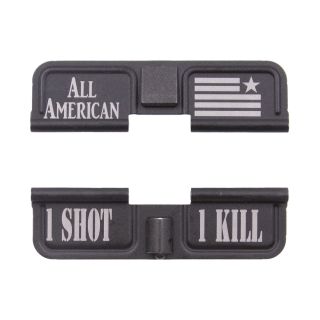 AR-15 Dust Cover - All American - 1 Shot 1 Kill -  Phosphate Black