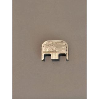 Glock Rear Slide Plate- *ORPH* - Anodize silver American Flag, Gen 1-5