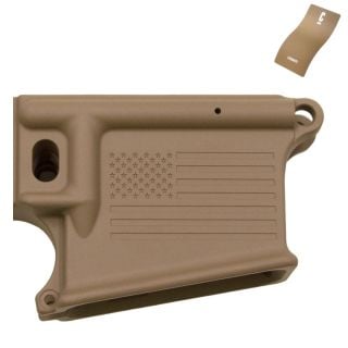 AR-15 Builder Set - All American - Deep Laser Engraved - Cerakote Magpul FDE (FFL Required)
