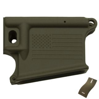 AR-15 Builder Set - All American - Deep Laser Engraved - Cerakote ODG (FFL Required)