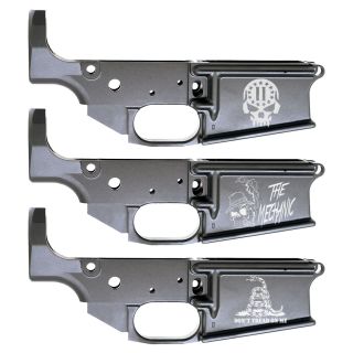 Anderson AR-10 Stripped Lower Receiver - Anodized Black with Engraving