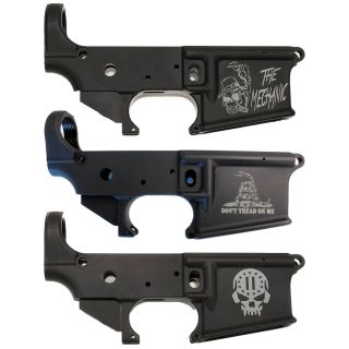 Anderson AR-15 Stripped Lower Receiver - Anodized Black with Engraving