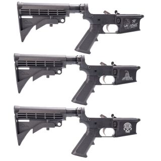 Anderson AR-15 Complete Lower - Anodized Black with Engraving