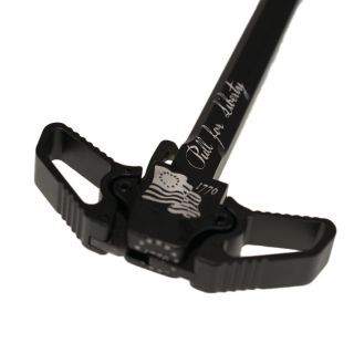 AR-10 Ambidextrous Charging Handle - Betsy Ross Flag - Anodized Black