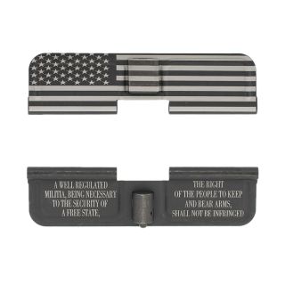 AR-10 Dust Cover - American Flag Wrap - 2nd Amendment - Phosphate Black