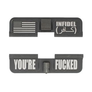 AR-10 Dust Cover - American Infidel - You're Fcked - Phosphate Black