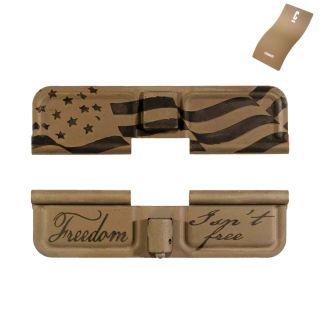 AR-10 Dust Cover - Freedom Isn't Free Flag Wrap - Cerakote Flat Dark Earth