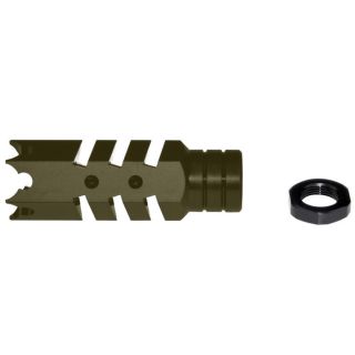 Cerakote AR-15 Competition Muzzle Brake – .223/5.56 | 1/2x28 Thread, OD Green