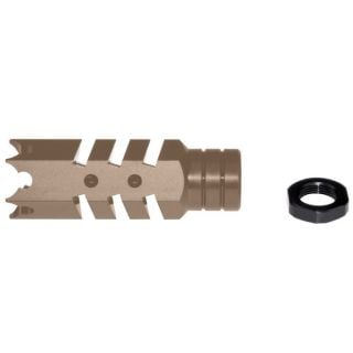 Cerakote AR-15 Competition Muzzle Brake – .223/5.56 | 1/2x28 Thread, Magpul FDE