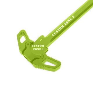 AR-15 Ambidextrous Charging Handle – Custom Engraved | Cerakote Zombie Green
