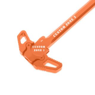AR-15 Ambidextrous Charging Handle – Custom Engraved | Cerakote Hunter Orange