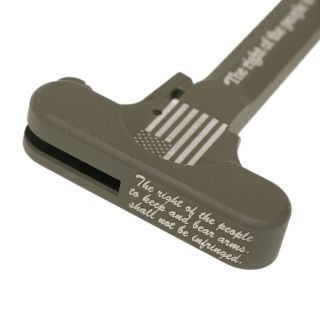 AR-15 Charging Handle - American 2nd Amendment - Cerakote Olive Drab Green