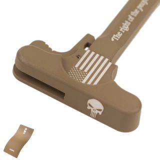 AR-15 Charging Handle - Don't Tread on Me - Cerakote Flat Dark Earth