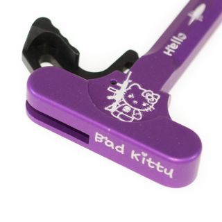 AR-15 Charging Handle - Bad Kitty - Purple