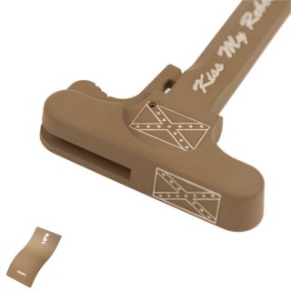 AR-15 Charging Handle - Don't Tread on Me - Cerakote Flat Dark Earth