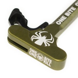 AR-15 Extended Latch Charging Handle | One Bite One Kill Spider | Anodized