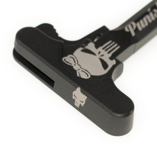 AR-15 Charging Handle - Punisher Girl - Anodized Black