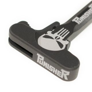 AR-15 Charging Handle - The Punisher - Anodized Black