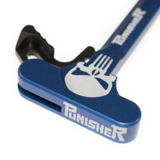 AR-15 Charging Handle - The Punisher - Blue with  - Anodized Blue