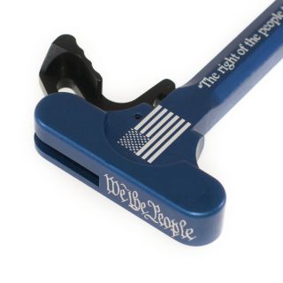 AR-15 Charging Handle - We The People - 2nd Amendment - Anodized Blue