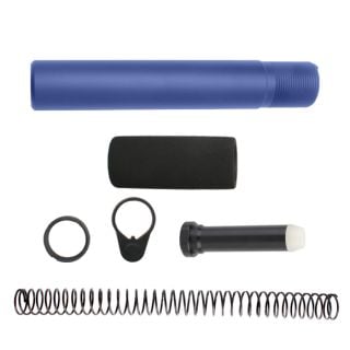 AR-15 Complete Pistol Buffer Tube Kit – Cerakote NRA Blue | Buffer Tube, Spring, Castle Nut & Foam Pad