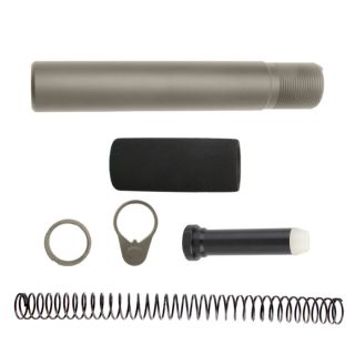 AR-15 Complete Pistol Buffer Tube Kit – Cerakote Bull Shark Gray | Buffer Tube, Spring, Castle Nut & Foam Pad