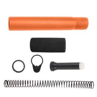AR-15 Complete Pistol Buffer Tube Kit – Cerakote Hunter Orange | Buffer Tube, Spring, Castle Nut & Foam Pad